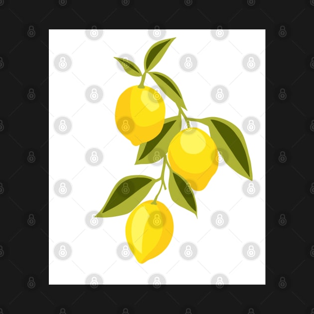 Yellow Lemons Pattern by OneThreeSix