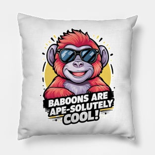 Baron Baboon Shades: Baboon Are Cool Pillow