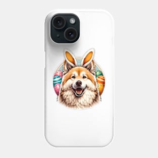 Chinook with Bunny Ears Enjoys Easter Egg Hunt Phone Case