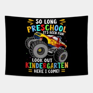 So Long Preschool Graduation Monster Truck Tapestry