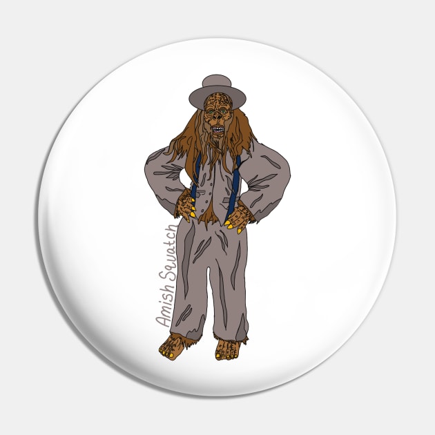 Amish Squatch Pin by Cassie’s Cryptid Land