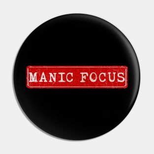 vintage retro plate Manic Focus Pin