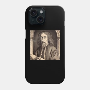 Baruch Spinoza drawing Phone Case