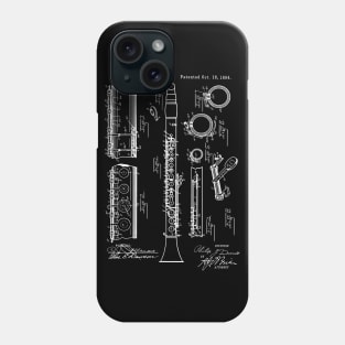 Clarinet Patent Blueprint from 1894 Phone Case