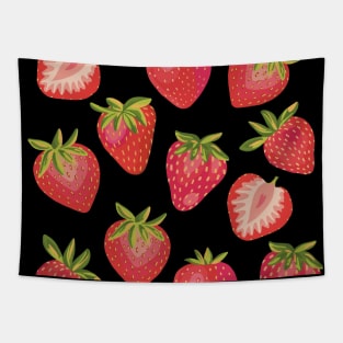 Summer Strawberry Illustration Tapestry