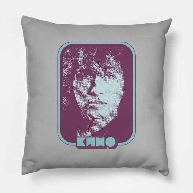 KINO / Кино́ - - Viktor Tsoi Retro Fan Design Pillow by DankFutura