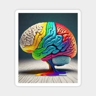 Multicolored brain Magnet