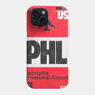 PHL Philadelphia red Phone Case