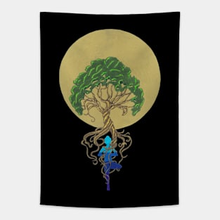 Yoga, connection to the Earth Tapestry