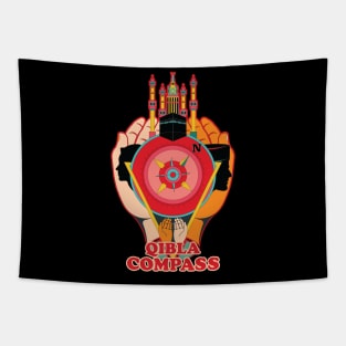 qibla compass Tapestry