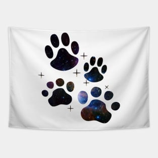 Sparkle Paw Prints Tapestry