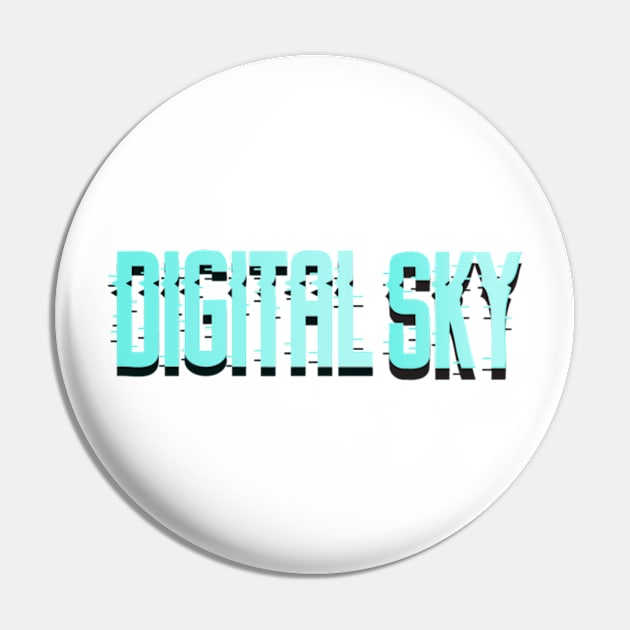 Miscellaneous Items: Digital Sky (White) Pin by DigitalSky