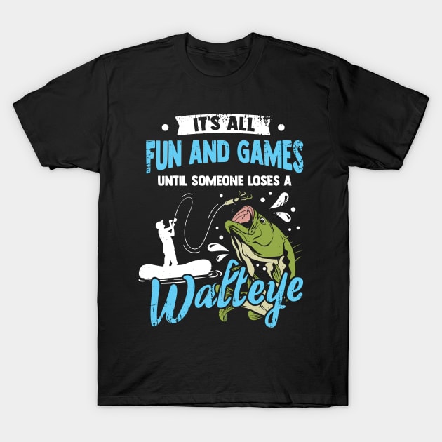 Walleye Fishing Yellow Pickerel Fisher Gift - Walleye - T-Shirt