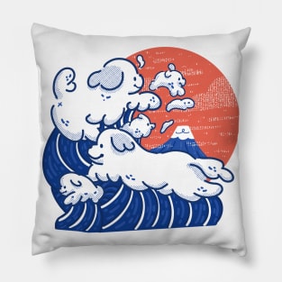 Puppy Waves Pillow