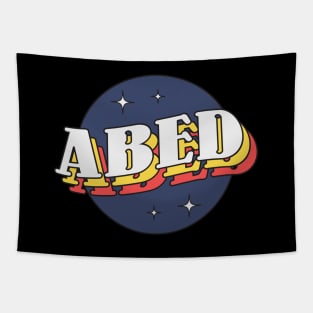 Abed - Colorful Layered Retro Letters Tapestry