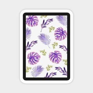 Beautiful Purple Foliage Design Print Magnet