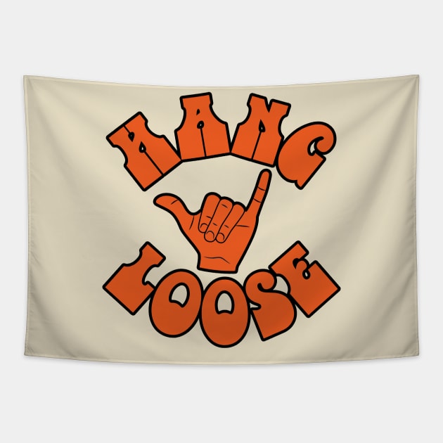 Hang Loose ))(( Shaka Surfing Sign Hawaii Design Tapestry by darklordpug