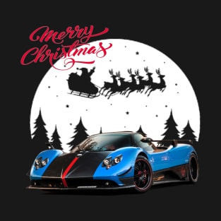 Pagani Zonda Merry Christmas Santa Sleigh Supercar Products T-Shirt