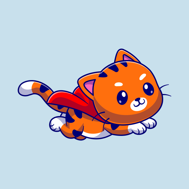 Cute Cat SuperHero Cartoon by Catalyst Labs