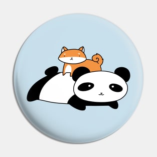 Shiba and Panda Pin