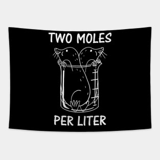 Two Moles Per Liter Chemistry Science Pun Funny Tapestry