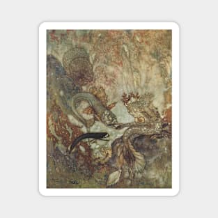 Vintage Fairy Tale, The Mermaid by Edmund Dulac Magnet