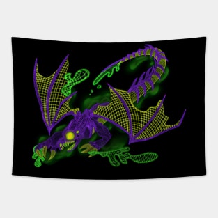 Holographic poison dragon Tapestry