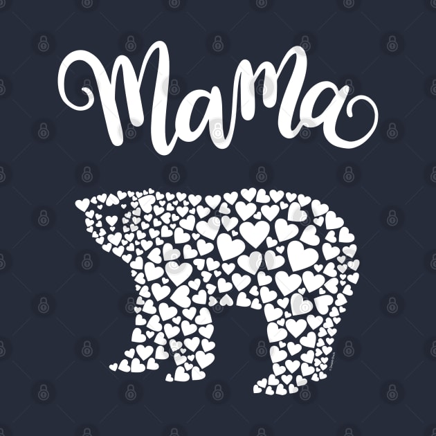 Mama Bear Mom Love Mother Mum Mommy Hearts by DoubleBrush