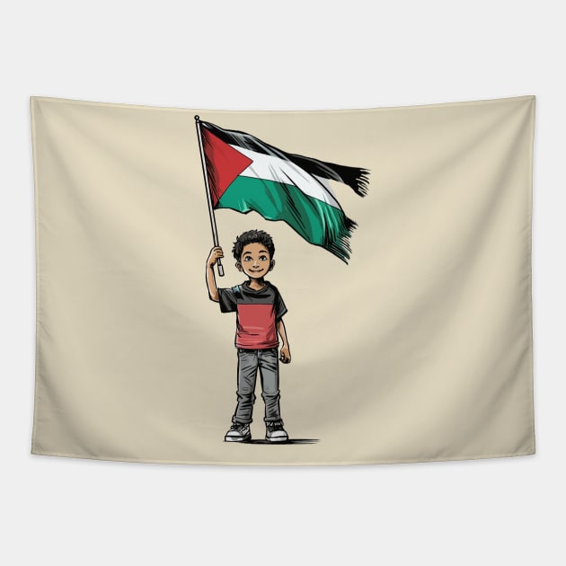 Palestine Children Tapestry by lomdor