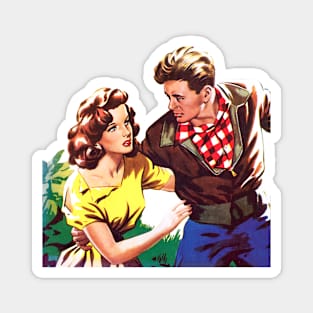 Adventurous Couples Love Romance Retro Broken Vows Vintage Comic Magnet