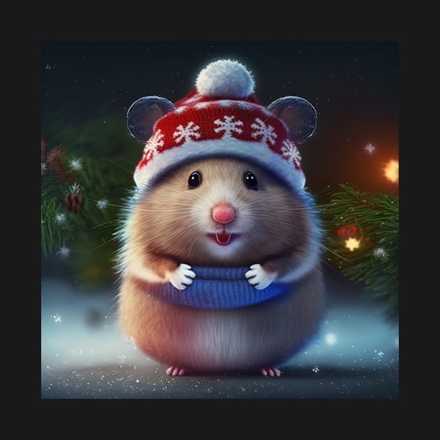 Cute Christmas Hamster by Art8085