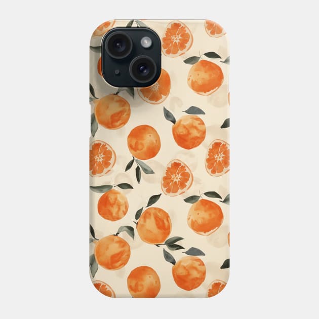 Organic Oranges Boho Pattern Phone Case by Trippycollage