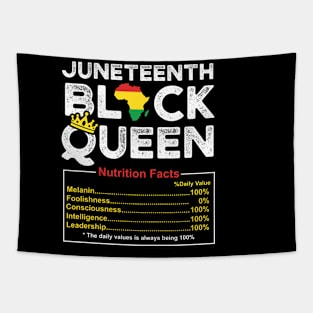 Juneteenth Womens Black Queen Nutritional Facts 4th Of July Tapestry