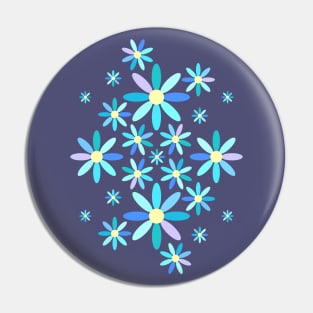 Daisy Days Blue Pin