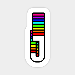 Rainbow Letter, J Magnet