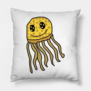 Yellow Poke Dot Jellyfish Pillow