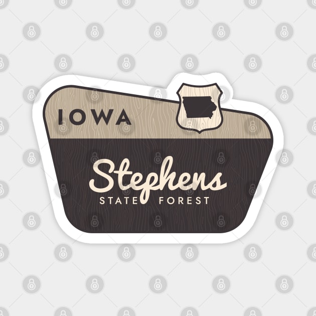 Stephens State Forest Iowa Welcome Sign Magnet by Go With Tammy