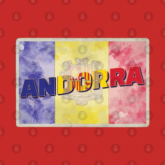 Andorra Vintage style retro souvenir by DesignerPropo