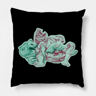 Wolf vs Tiger - Bow and arrow choke Pillow