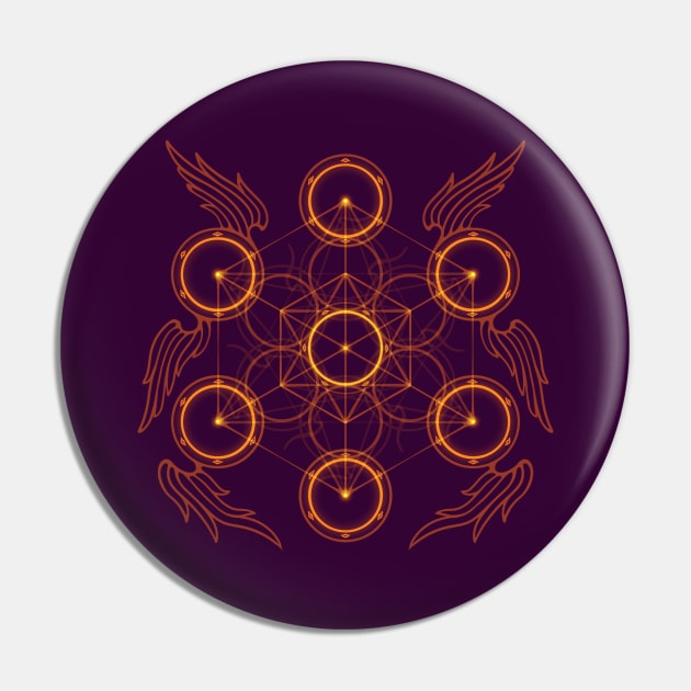 Winged Metatron Pin by Nightgrowler