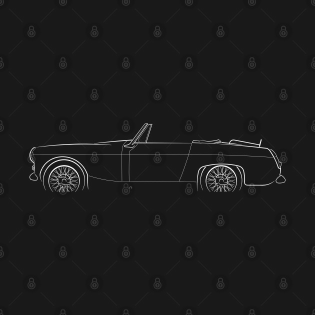 front/profile - 1969 MG Midget MKiii - stencil, white by mal_photography