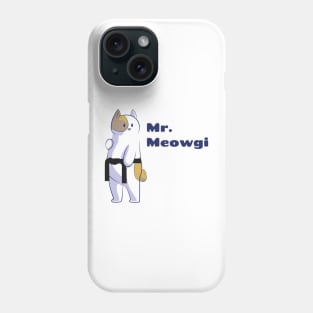 Mr. meowgi, the karate cat Phone Case