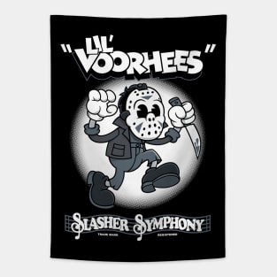 Lil' Voorhees - Creepy Cute Horror - Vintage Cartoon Rubberhose Slasher Tapestry