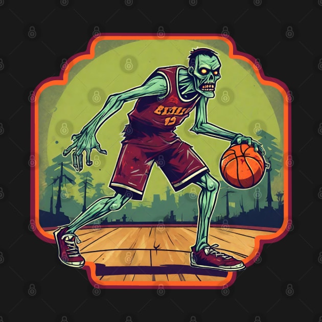 Zombie basketball player by Ilustradamus