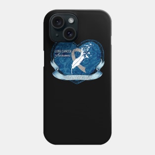 Lung Cancer Awareness Sapphire Heart Edition Phone Case