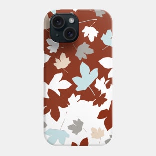 Holidays mood. crimson, blue, white. fall leaves. Christmas. xmas. Phone Case