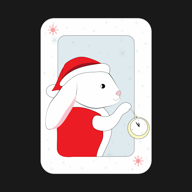 White Rabbit in Santa Hat by in_pictures