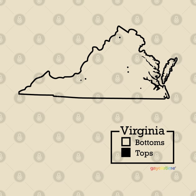 Virginia Bottoms / Tops Map by GayOleTime