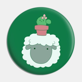 Cactus Sheep Face Pin