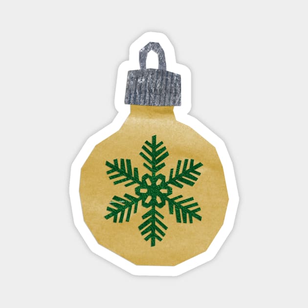 Bauble - Trad small snowflake Magnet by Babban Gaelg